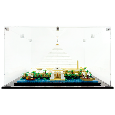 LEGO 21058 - 3mm thick Custom Acrylic Display Case for Great Pyramid of Giza (9h x 16w x 14.5d) by Display Geek Flying Box 3mm thick dust and dirt protection