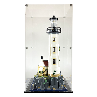 LEGO 21335 - 3mm thick Custom Acrylic Display Case for Motorized Lighthouse (22.5h x 12w x 12d) by Display Geek Flying Box 3mm thick dust and dirt protection