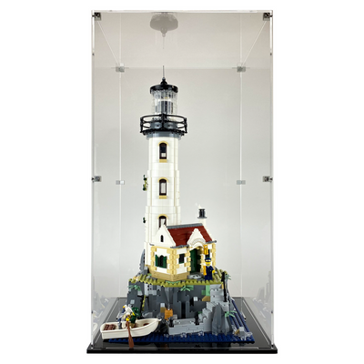 LEGO 21335 - 3mm thick Custom Acrylic Display Case for Motorized Lighthouse (22.5h x 12w x 12d) by Display Geek Flying Box 3mm thick dust and dirt protection