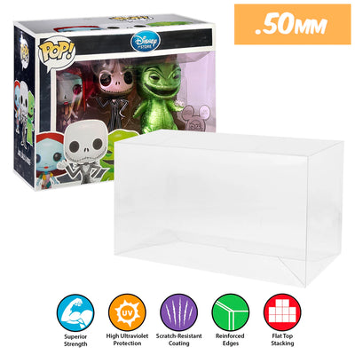 jack sally oogie metallic d23 3 pack best funko pop protectors thick strong uv scratch flat top stack vinyl display geek plastic shield vaulted eco armor fits collect protect display case kollector protector