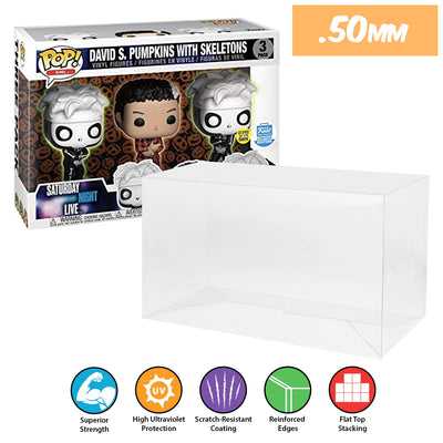 snl david s pumpkins 3 pack best funko pop protectors thick strong uv scratch flat top stack vinyl display geek plastic shield vaulted eco armor fits collect protect display case kollector protector