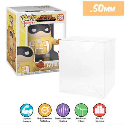 fatgum 6 inch best funko pop protectors thick strong uv scratch flat top stack vinyl display geek plastic shield vaulted eco armor fits collect protect display case kollector protector