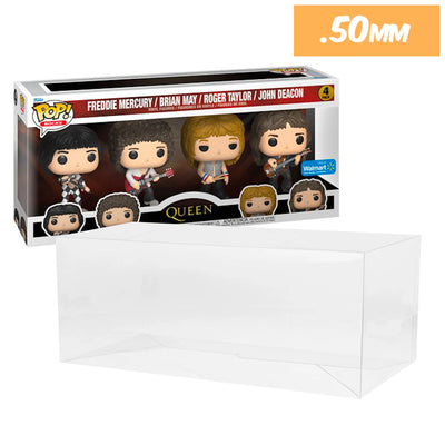 queen walmart 4 pack best funko pop protectors thick strong uv scratch flat top stack vinyl display geek plastic shield vaulted eco armor fits collect protect display case kollector protector freddie mercury brian may roger taylor john deacon