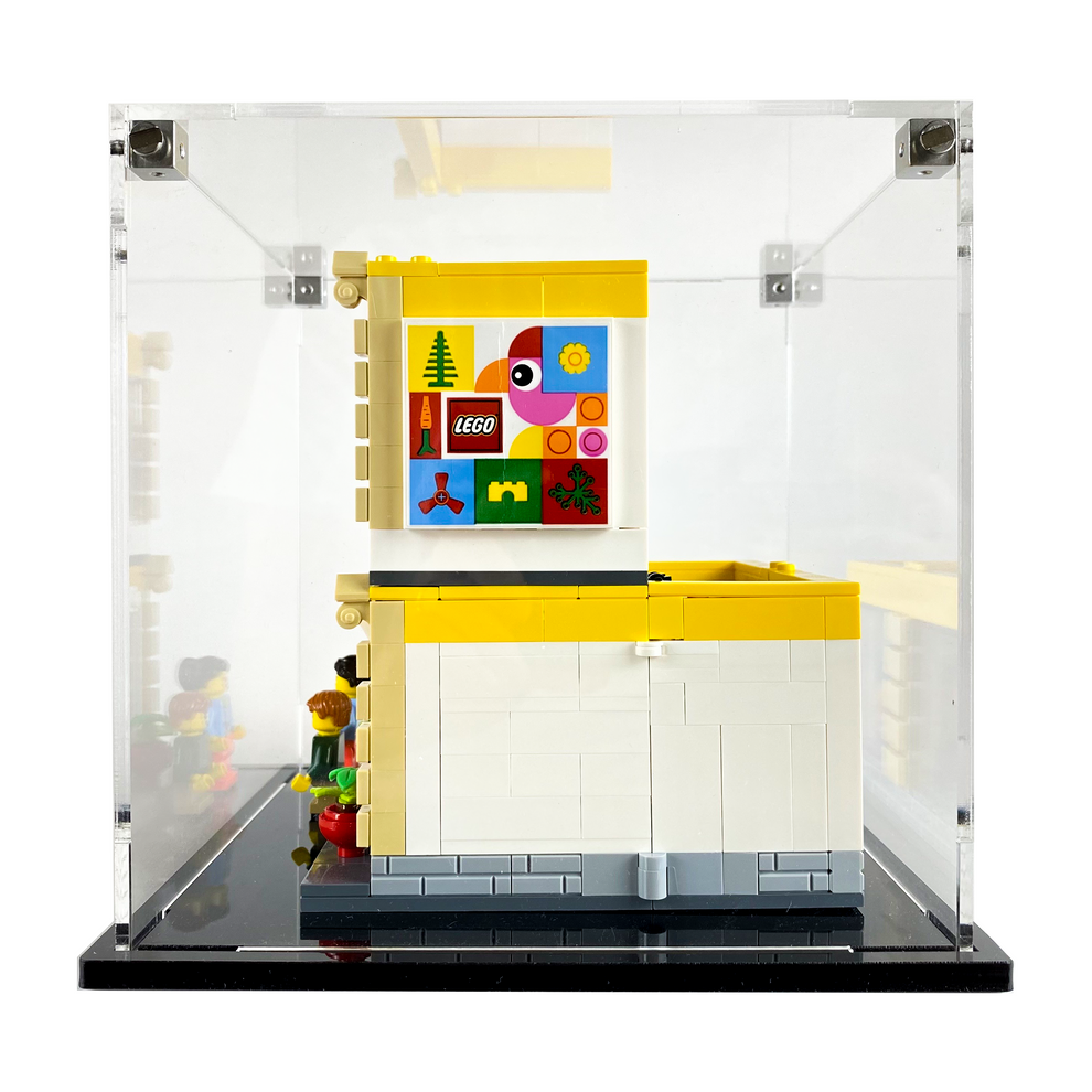 LEGO 40574 3mm thick Custom Acrylic Display Case for LEGO Brand Store 7h x 7w x 7d by Display Geek Flying Box 3mm thick dust and dirt protection Display Geek Inc