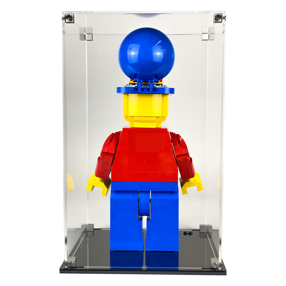 LEGO 40649 - 3mm thick Custom Acrylic Display Case for Up-Scaled LEGO Minifigure (13h x 8w x 7d) by Display Geek Flying Box 3mm thick dust and dirt protection