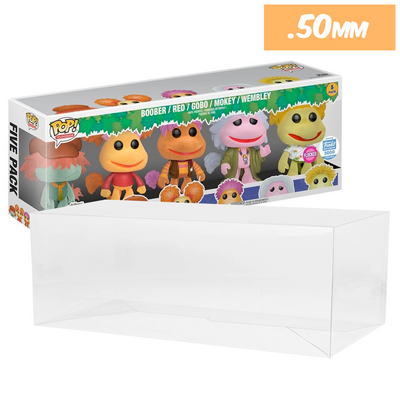 fraggle rock flocked 5 pack best funko pop protectors thick strong uv scratch flat top stack vinyl display geek plastic shield vaulted eco armor fits collect protect display case kollector protector