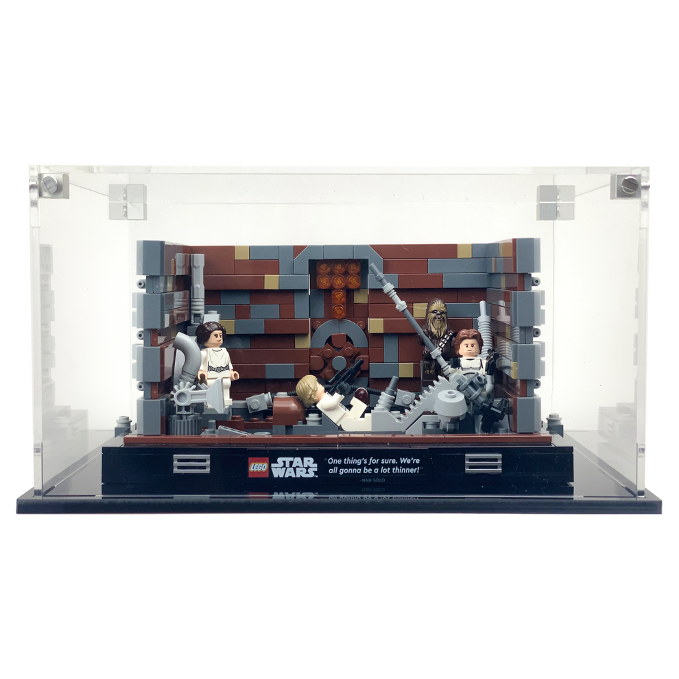 LEGO 75339 - 3mm thick Custom Acrylic Display Case for Death Star Trash Compactor (5.5h x 10w x 8d) by Display Geek Flying Box 3mm thick dust and dirt protection