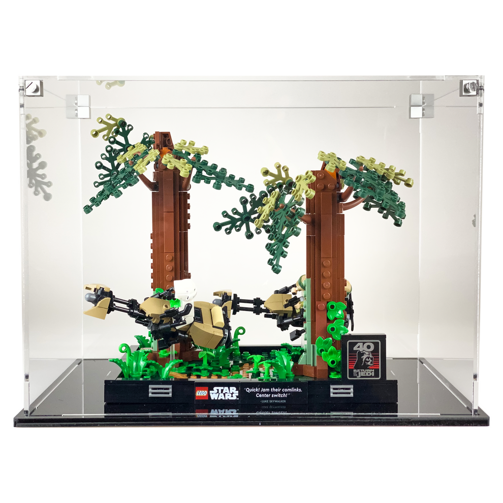 LEGO 75353 - 3mm thick Custom Acrylic Display Case for Endor Speeder Chase (9h x 12w x 8d) by Display Geek Flying Box 3mm thick dust and dirt protection