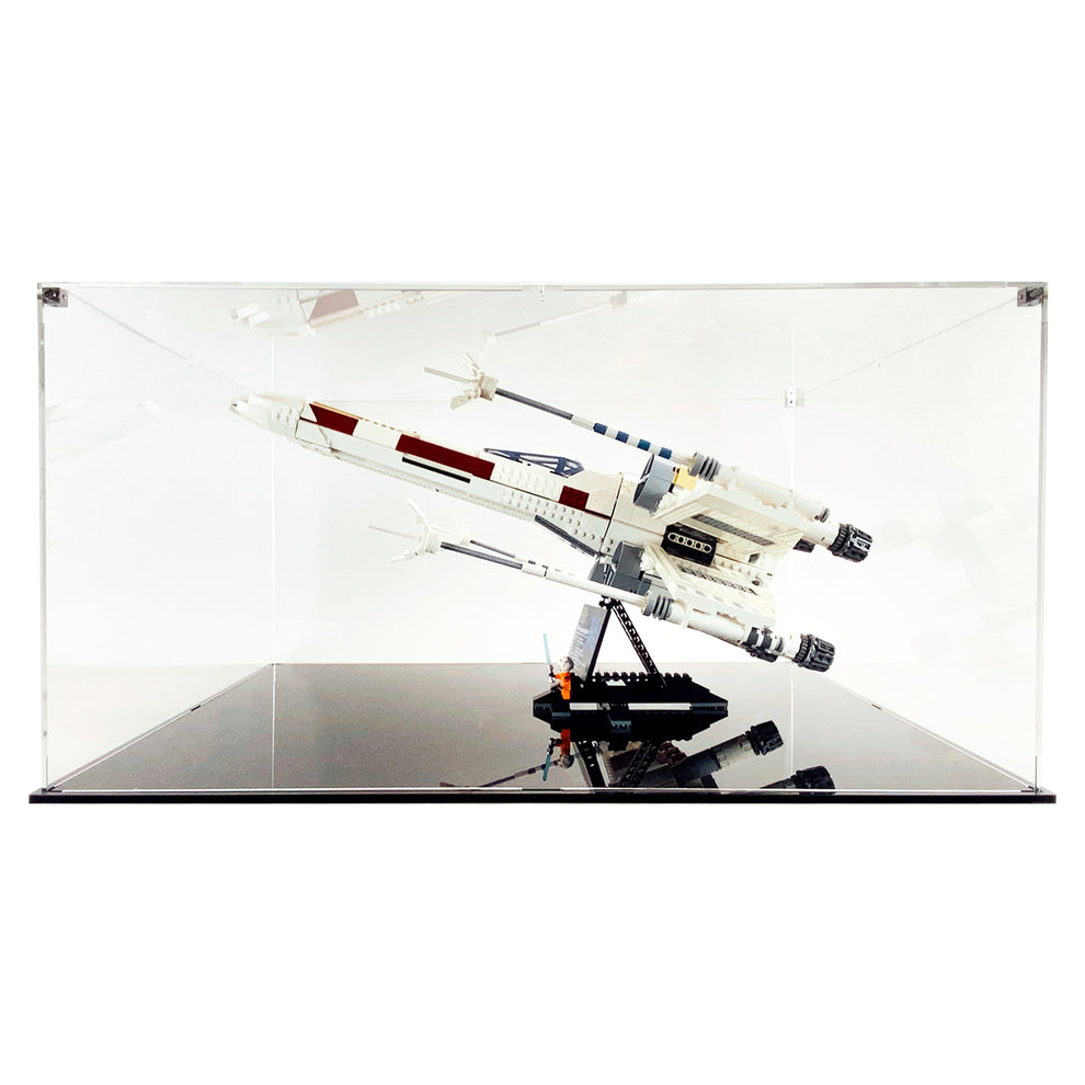 LEGO 75355 - 3mm thick Custom Acrylic Display Case for X-Wing Starfighter (12.5h x 24.5w x 20d) by Display Geek Flying Box 3mm thick dust and dirt protection