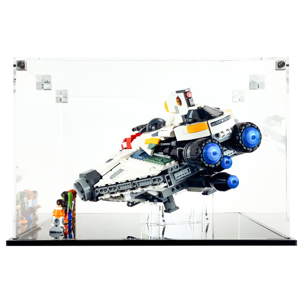 Display Geek Flying Box 3mm Thick Custom Acrylic Display Case for LEGO 75357 Ghost & Phantom II (8h x 15w x 12d)