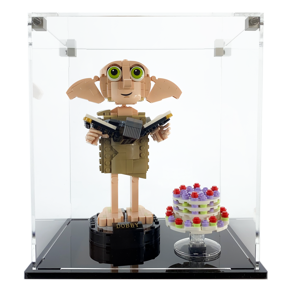 LEGO 76421 - 3mm thick Custom Acrylic Display Case for Dobby the House Elf (9h x 8w x 6d) by Display Geek Flying Box 3mm thick dust and dirt protection