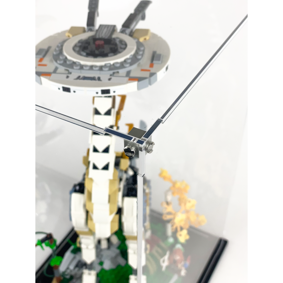 Display Geek Flying Box 3mm Thick Custom Acrylic Display Case for LEGO 76989 Horizon Forbidden West Tallneck (15h x 10w x 8d)