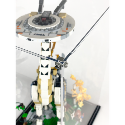 Display Geek Flying Box 3mm Thick Custom Acrylic Display Case for LEGO 76989 Horizon Forbidden West Tallneck (15h x 10w x 8d)