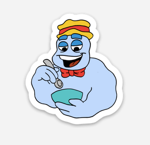 Blue Ghost Sticker  (1.75" x 2") - Display Geek
