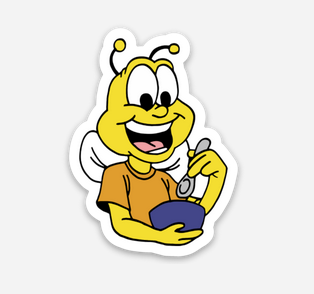 Bee Sticker  (1.48" x 2") - Display Geek