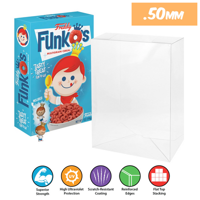 FUNKOS CEREAL Pop Protectors for Funko Cereal Boxes, 50mm thick popshield vaulted vinyl