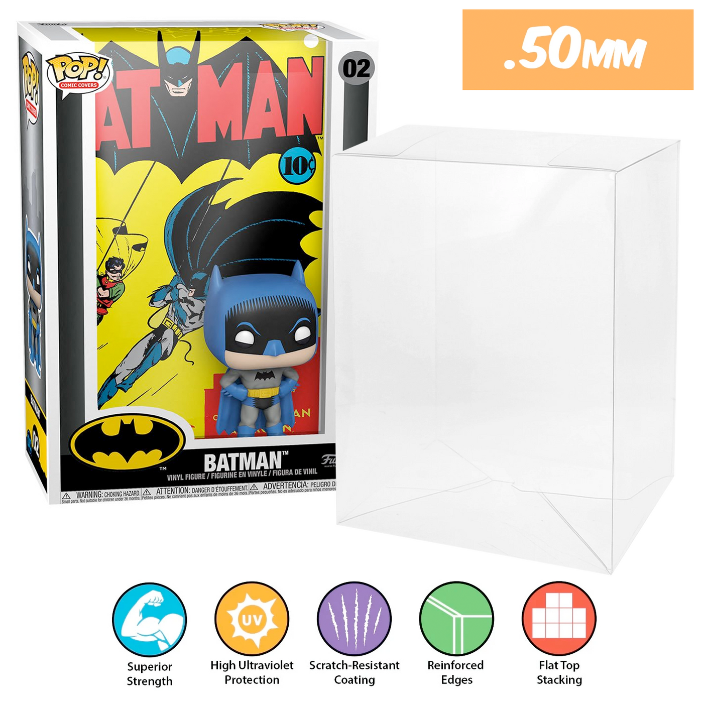POP COMIC COVERS Pop Protectors for Funko (50mm Thick, UV