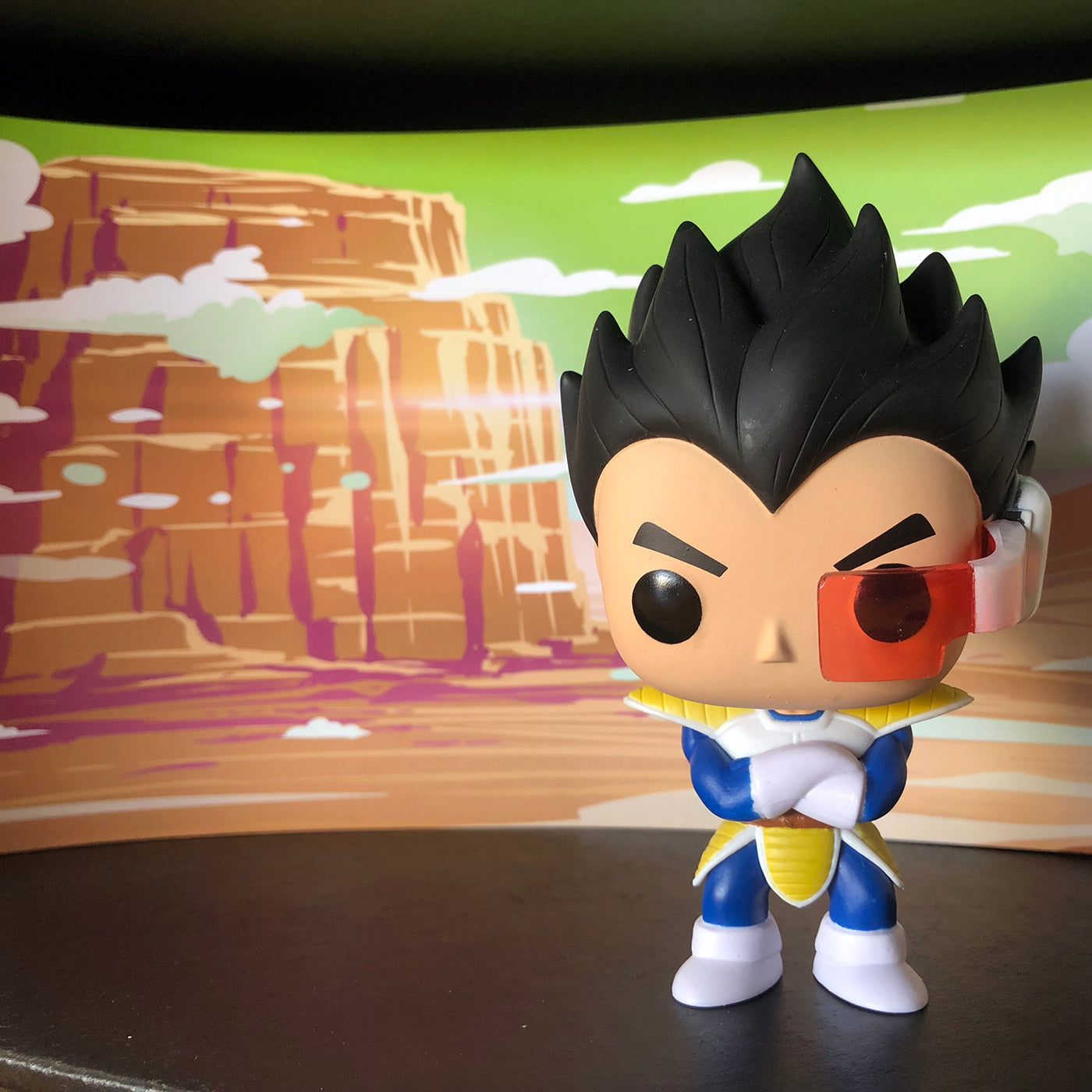 **BACK IN STOCK MAY 13TH** DRAGON BALL - Display Case for Funko Pops with 3 Backdrop Inserts, Corrugated Cardboard - Display Geek