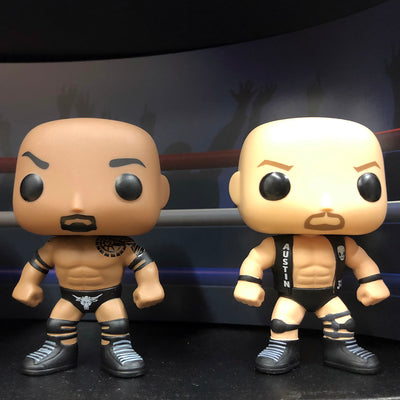 **BACK IN STOCK MAY 13TH** WWE - Display Case for Funko Pops with 3 Backdrop Inserts, Corrugated Cardboard - Display Geek