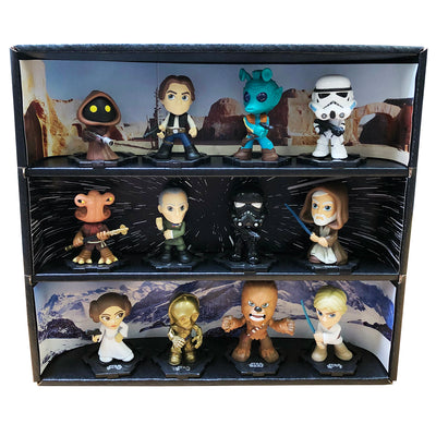 STAR WARS - MINI Display Case for Small Toys with 3 Backdrop Inserts, Corrugated Cardboard - Display Geek