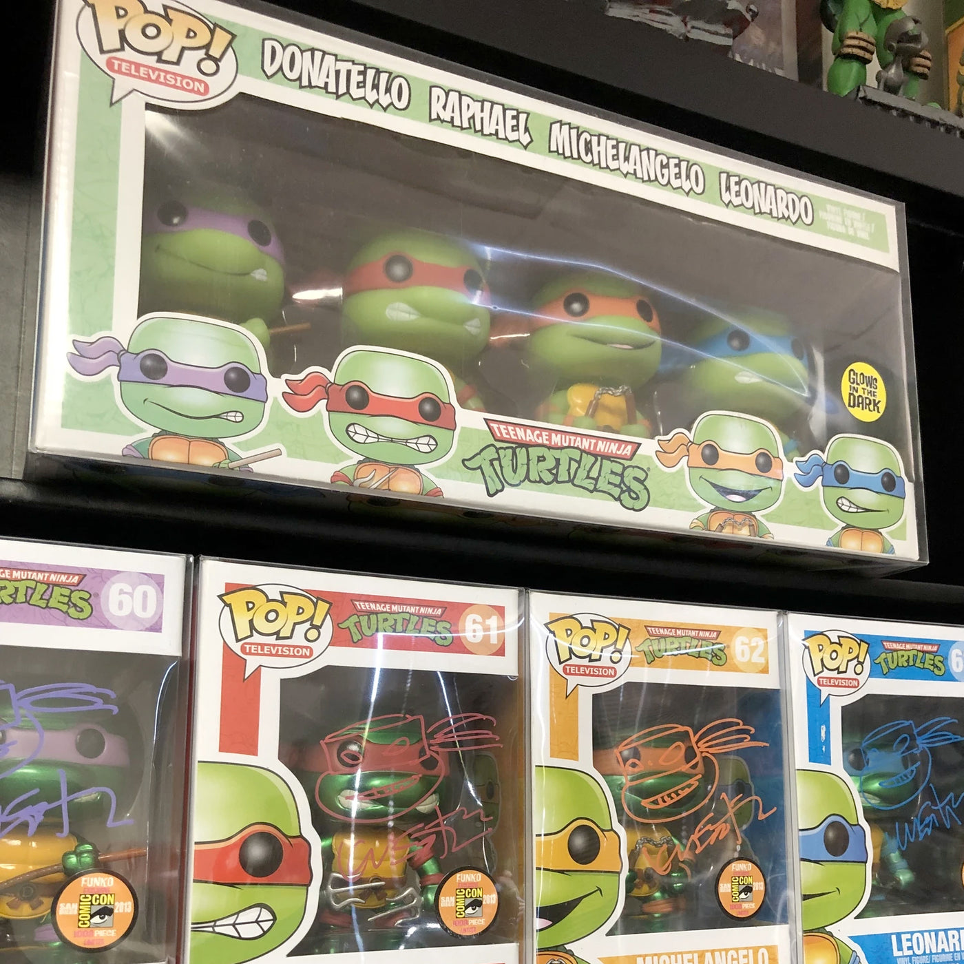 teenage mutant ninja turtles gitd 4 pack best funko pop protectors thick strong uv scratch flat top stack vinyl display geek plastic shield vaulted eco armor fits collect protect display case kollector protector