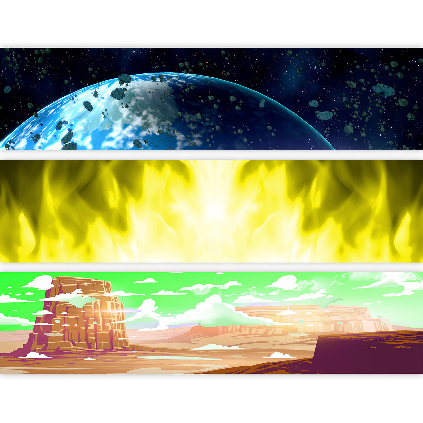 **BACK IN STOCK MAY 13TH** DRAGON BALL - Display Case for Funko Pops with 3 Backdrop Inserts, Corrugated Cardboard - Display Geek