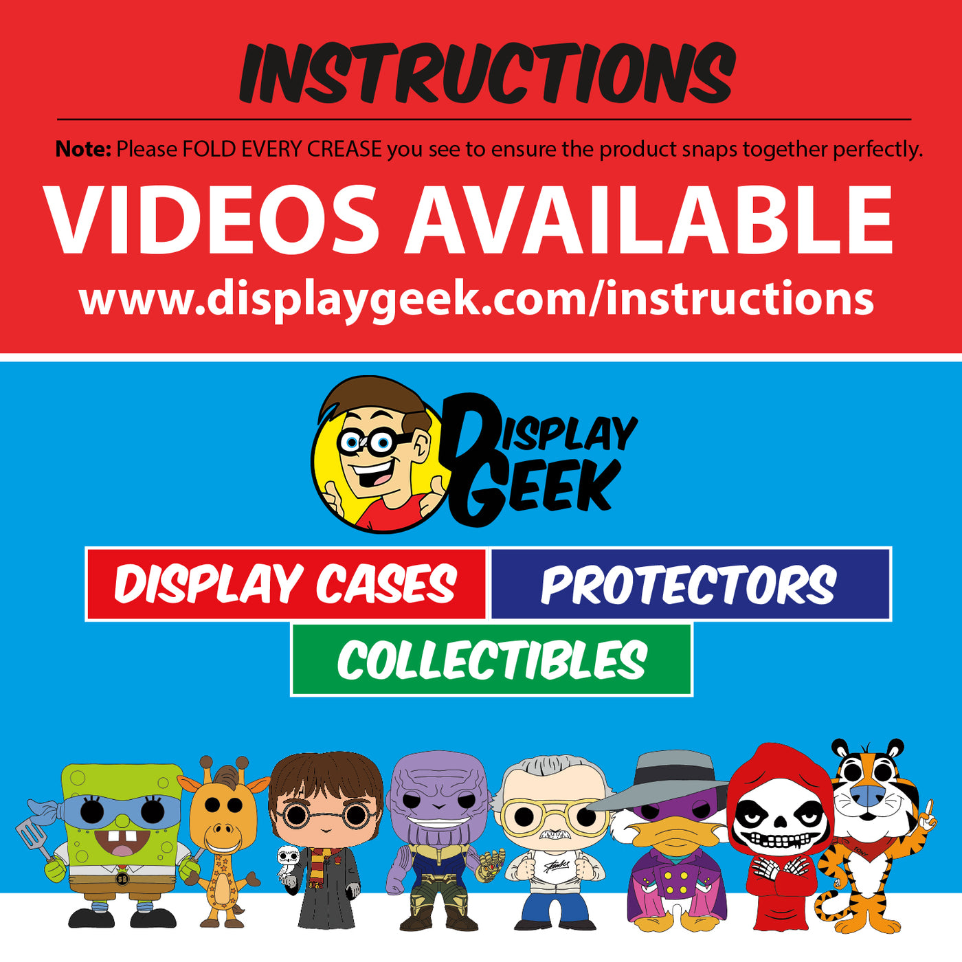 DISNEY - MINI Display Case for Small Toys with 3 Backdrop Inserts, Corrugated Cardboard - Display Geek