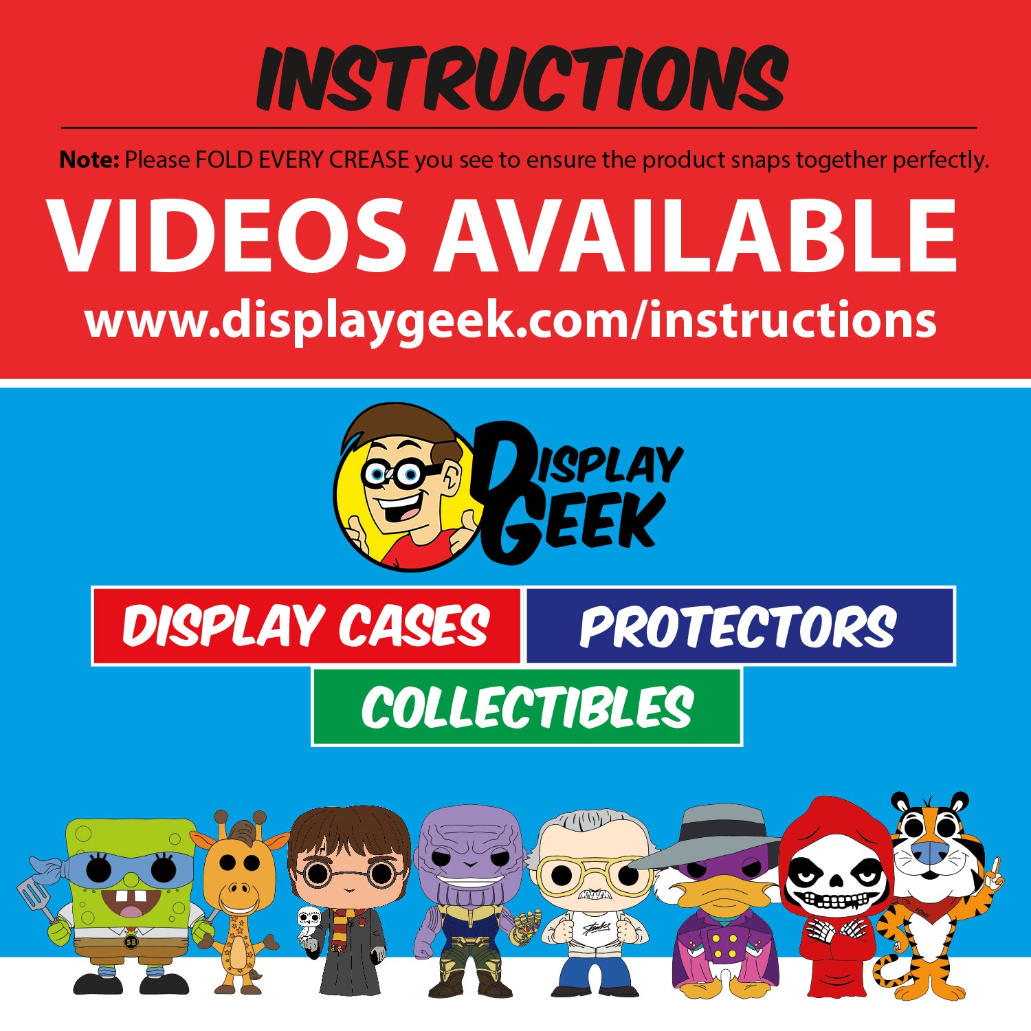 Geek Displays Funko Display with 3 DC Comic Backdrop Inserts Included | Display Geek ...