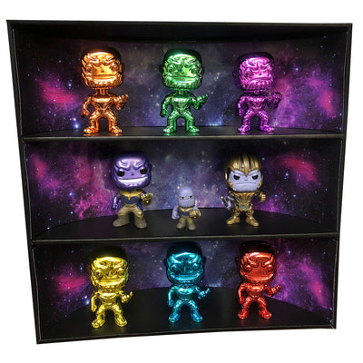 **BACK IN STOCK MAY 13TH** GALAXY - Display Case for Funko Pops with 3 Backdrop Inserts, Corrugated Cardboard - Display Geek
