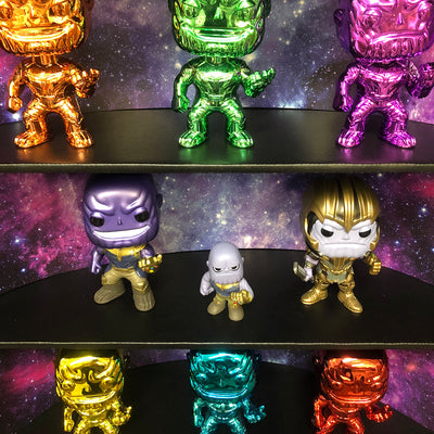 **BACK IN STOCK MAY 13TH** GALAXY - Display Case for Funko Pops with 3 Backdrop Inserts, Corrugated Cardboard - Display Geek