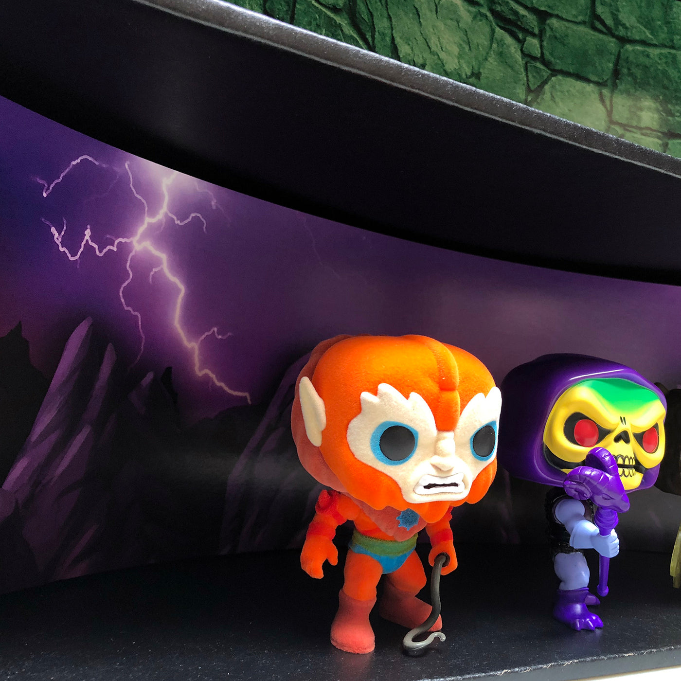 **BACK IN STOCK MAY 13TH** MOTU CASTLE - Display Case for Funko Pops with 3 Backdrop Inserts, Corrugated Cardboard - Display Geek