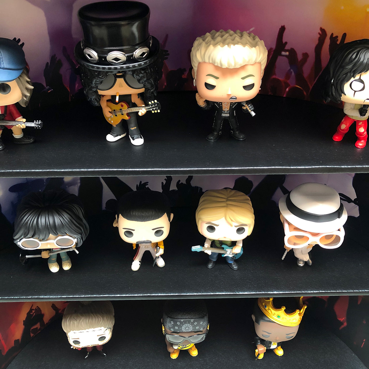 **BACK IN STOCK MAY 13TH** ROCK CONCERT - Display Case for Funko Pops with 3 Backdrop Inserts, Corrugated Cardboard - Display Geek