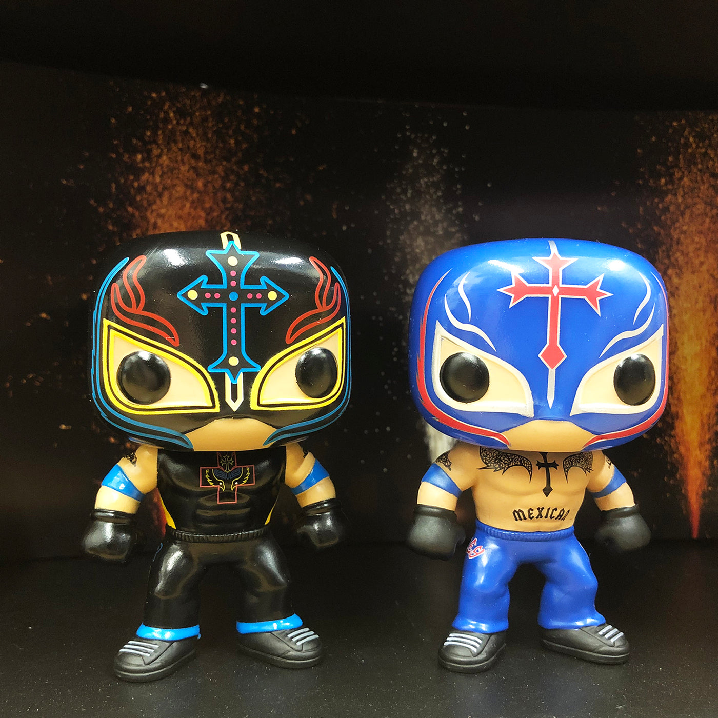 **BACK IN STOCK MAY 13TH** WWE - Display Case for Funko Pops with 3 Backdrop Inserts, Corrugated Cardboard - Display Geek
