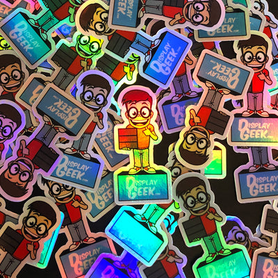 DISPLAY GEEK MASCOT MI-CONS HOLO STICKER (3 inches tall) LE 55