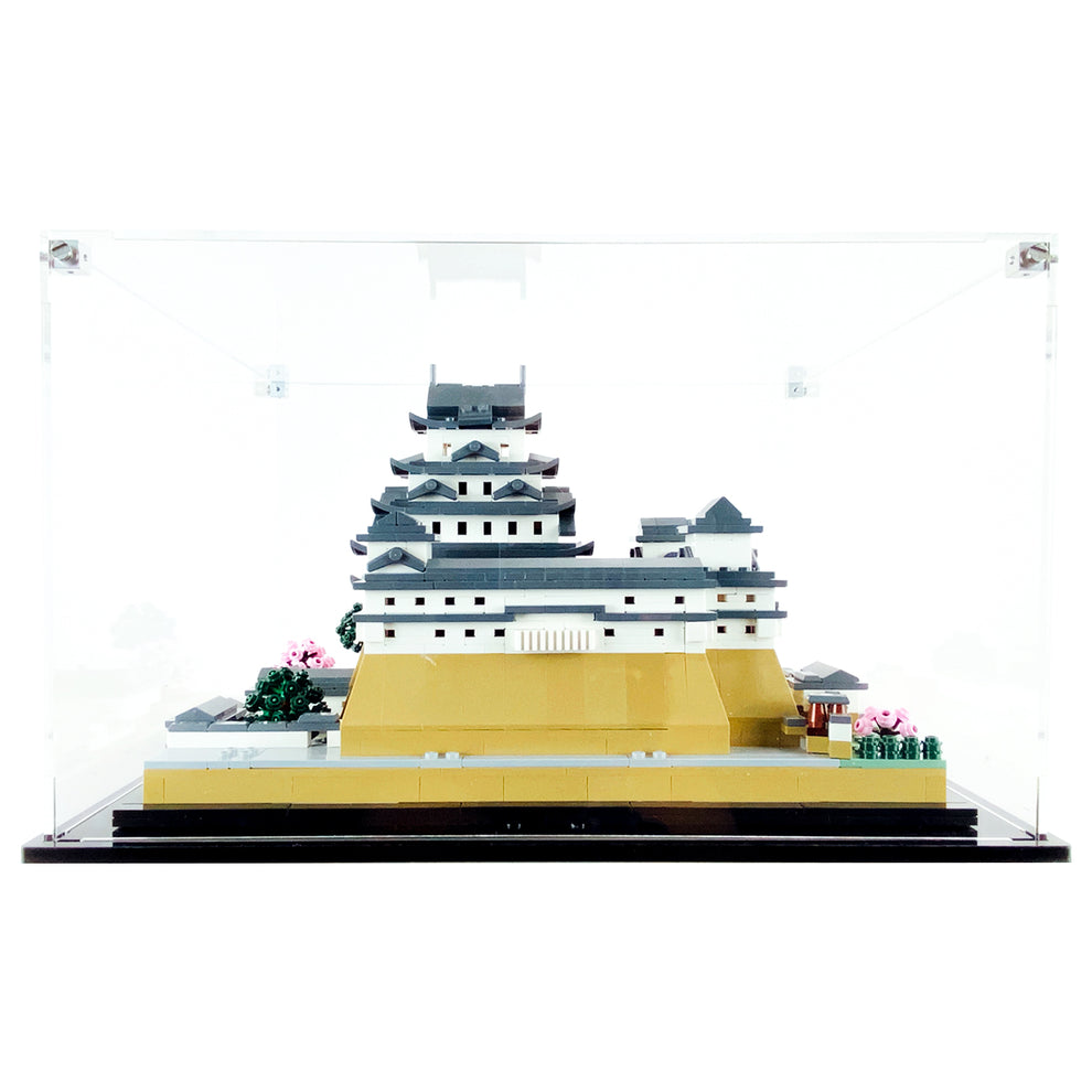 Display Geek Flying Box 3mm Thick Custom Acrylic Display Case for LEGO 21060 Himeji Castle (8.5h x 14w x 12d)