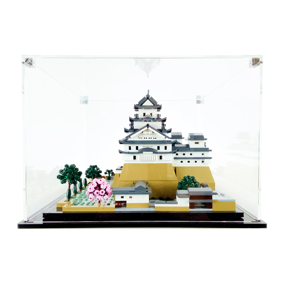Display Geek Flying Box 3mm Thick Custom Acrylic Display Case for LEGO 21060 Himeji Castle (8.5h x 14w x 12d)