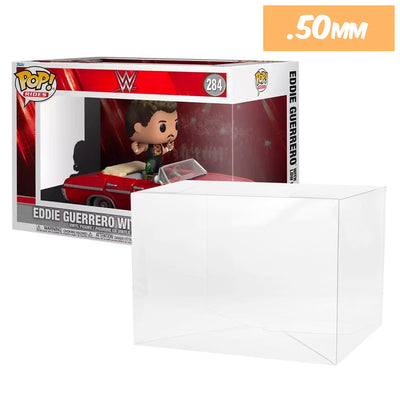 WWE Eddie Guerrero with Low Rider pop rides best funko pop protectors thick strong uv scratch flat top stack vinyl display geek plastic shield vaulted eco armor fits collect protect display case kollector protector