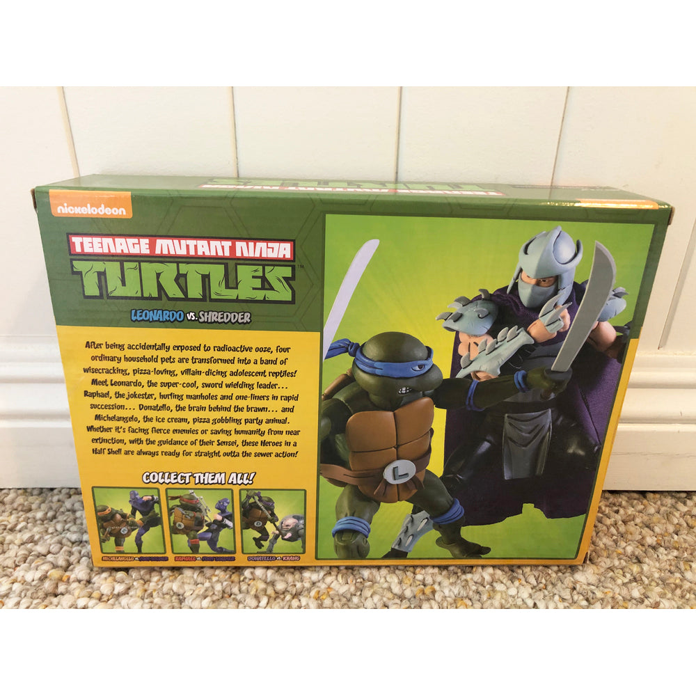 NECA TMNT hot Teenage Mutant Ninja Turtles Leonardo vs. Shredder