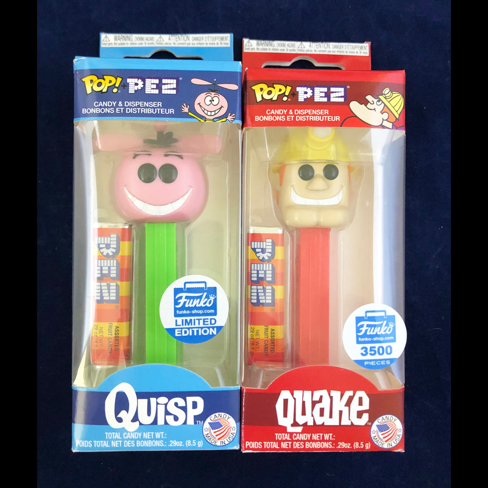 Funko Pop Pez Ad Icons Quisp & Quake Set of 2 Funko Shop Exclusive Pez Dispensers