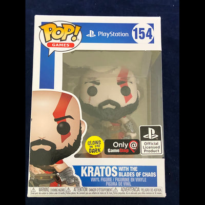 God of War - Kratos with the Blades of Chaos Glow in the Dark (GameStop) *8/10 box*