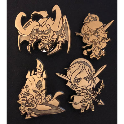 Cute But Deadly Blizzard World of Warcraft Gold Pin Set of 4