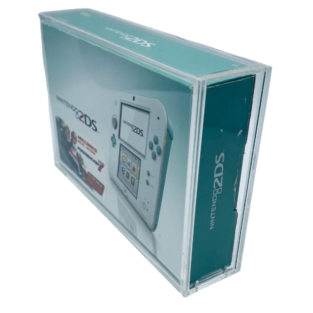 VIDEO GAME ACRYLIC Case for NINTENDO 2DS Console Boxes, 4mm thick (UV Resistant & Slide Bottom)