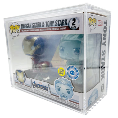 2 PACK POP ACRYLIC Case for Funko Pop Vinyl Collectible Figures, 5mm thick (UV Resistant & Slide Bottom)