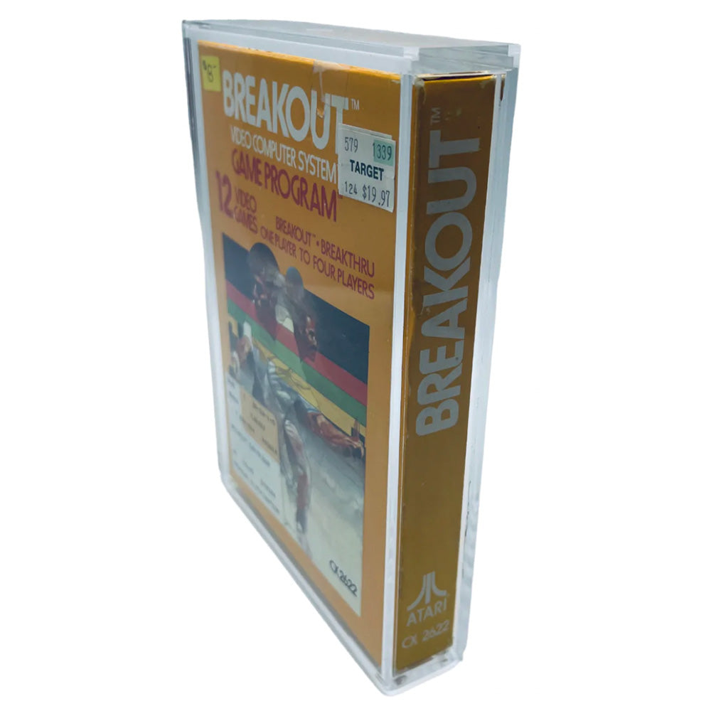 Acrylic Case for ATARI Video Game Box 4mm thick, UV & Slide Bottom on The Pop Protector Guide by Display Geek
