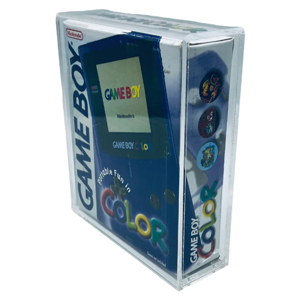 VIDEO GAME ACRYLIC Case for GAME BOY COLOR Console Boxes, 4mm thick (UV Resistant & Slide Bottom)