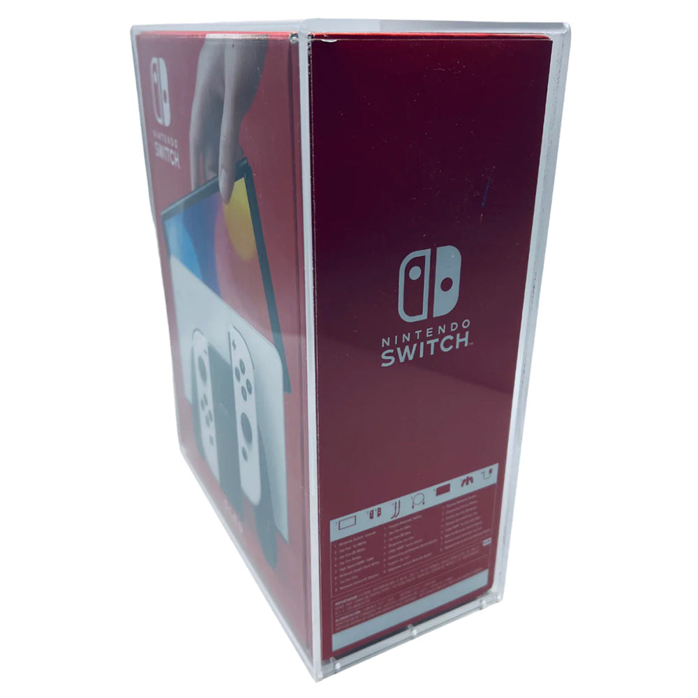 **COMING SOON** VIDEO GAME ACRYLIC Case for NINTENDO SWITCH OLED Console Boxes, 4mm thick (UV Resistant & Slide Bottom)