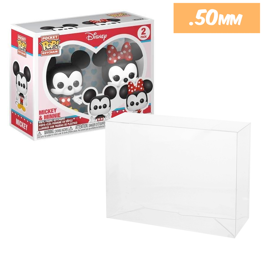 POP Keychain 2-Pack - Funko Pop Protectors (0.50mm thick) Fits