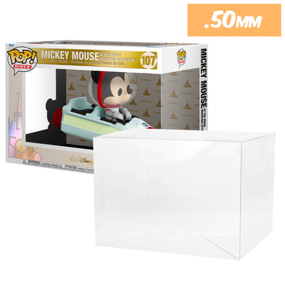 Disney Mickey Mouse Space Mountain pop rides best funko pop protectors thick strong uv scratch flat top stack vinyl display geek plastic shield vaulted eco armor fits collect protect display case kollector protector