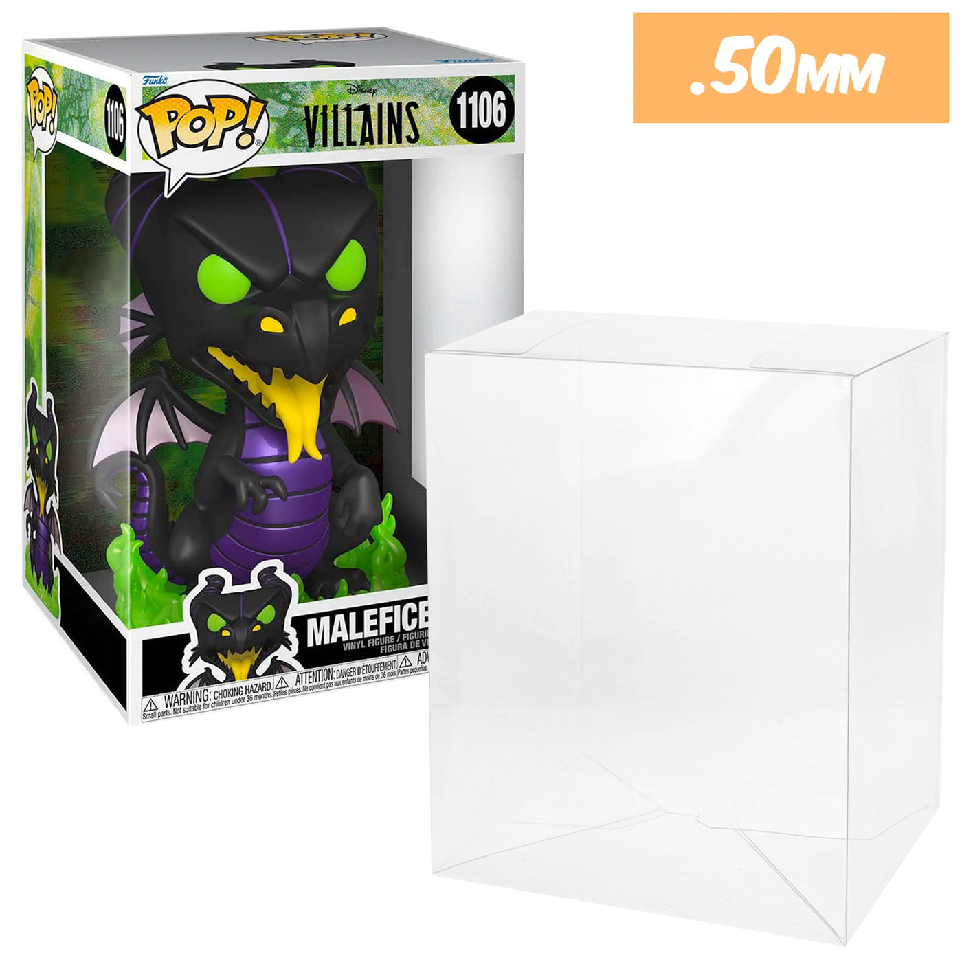 10 inch new size villains maleficent dragon glow in the dark 1106 best funko pop protectors thick strong uv scratch flat top stack vinyl display geek plastic shield vaulted eco armor fits collect protect display case kollector protector