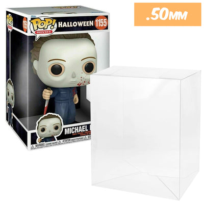 10 inch new size halloween michael myers best funko pop protectors thick strong uv scratch flat top stack vinyl display geek plastic shield vaulted eco armor fits collect protect display case kollector protector